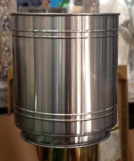 planter stainless steel grooved