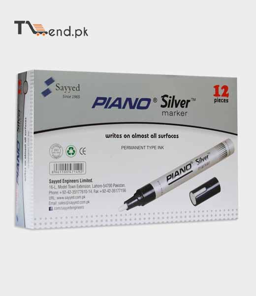 Piano Permanent Marker Silver - Office Supply Store