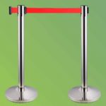 stanchion - queue pole - retractable ribbon