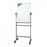 Deli Rotatable White Board with Wheals 3'x4' E7893