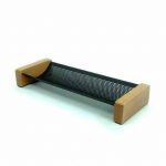 Pen Holder Steel Mesh with Wood Base WW-07