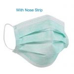 Disposable Surgical Mask with Nose Strip/Pin Pack of 50