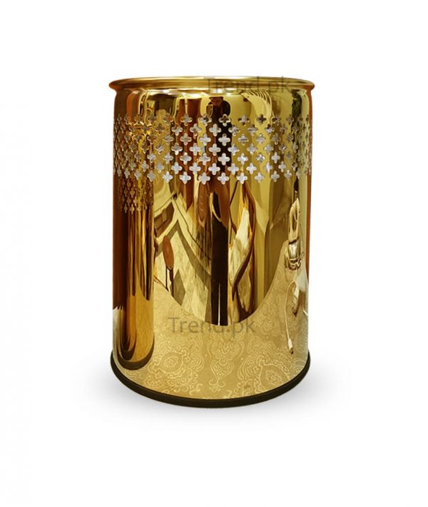 Gold Plated Stainless Steel Trash Cans And Paper Bins Large 600x710 