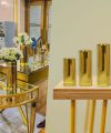 golden table vase