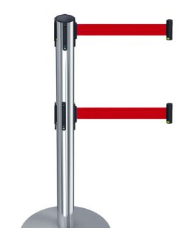 stanchions dual ribbons, dual ribbon barriers