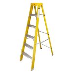 6 step folding ladder, fiberglass electric ladder