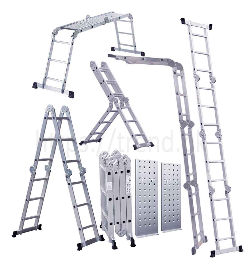 multipurpose ladder with different positios