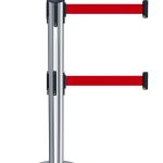 stanchions dual ribbons, dual ribbon barriers