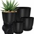 table-planters-plant-pot-for-desk-plants-black-set-of-five