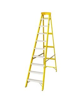 10 steps folding ladder fiberglass