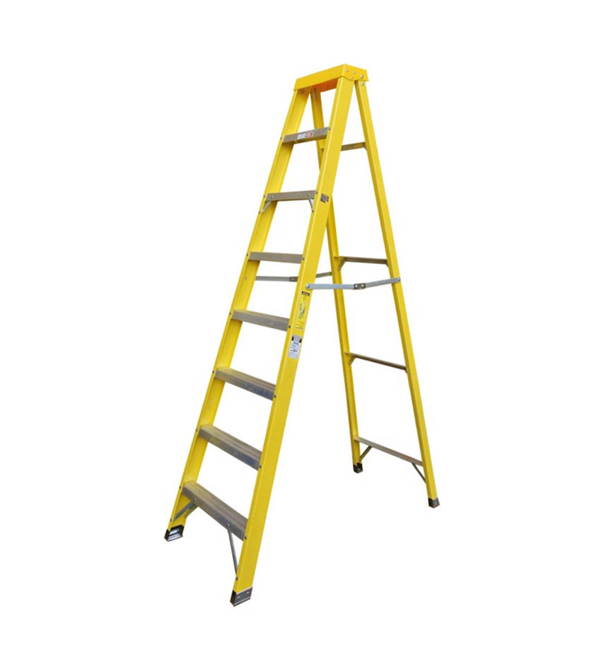 8 step folding ladder fiberglass