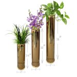 golden floor vase 6" set