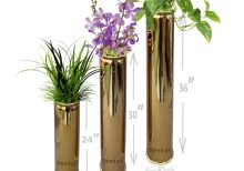 golden floor vase 6" set