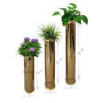 golden floor vases slim