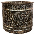 flower pot metallic fiberglass
